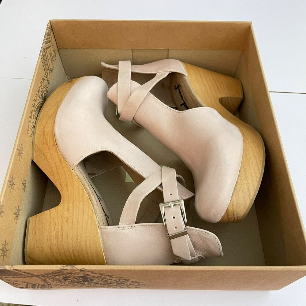 Free People Blush Cedar Clogs Leather Size EU 38 US 8 - Picture 7 of 8
